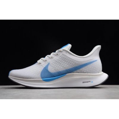 Nike Erkek Zoom Pegasus 35 Turbo Beyaz / Mavi / Gri Koşu Ayakkabısı Türkiye - MNLK045Q